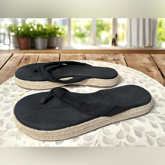 New TKEES Hera Suede Leather espadrille Sandals Platform Flats - Picture 2 of 15